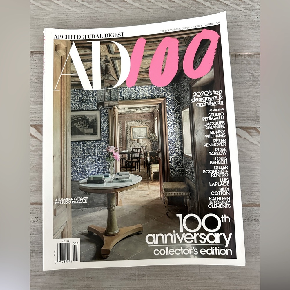 Architectural Digest 100th Anniversary Collector's Edition January 2020 Edition